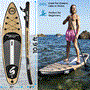 Pyle - SLSUPB754 , Sports and Outdoors , Sports Training Sensors , Rising Flow Inflatable Paddleboard iSUP - Stand Up Water Paddle-Board w/ Accessories (Wood)